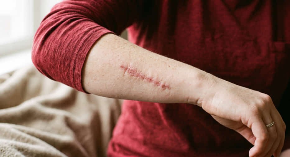 How do scars form, and why are they permanent