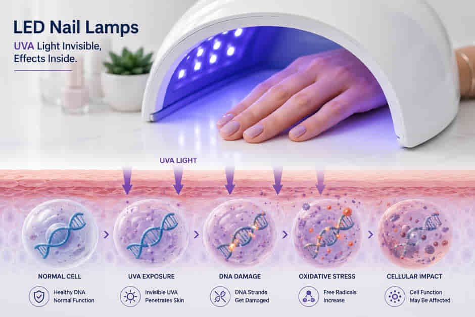 LED Nail Lamps: Can Gel Manicures Damage Your DNA