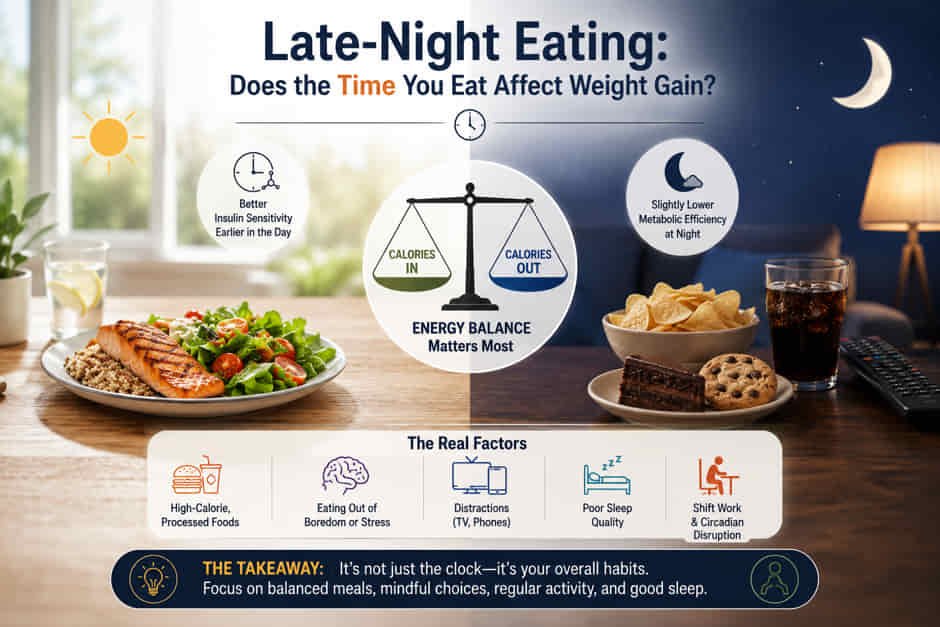 Why eating late at night isn't the real villain behind weight gain