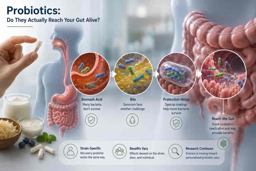 Probiotics: Do They Actually Reach Your Gut Alive