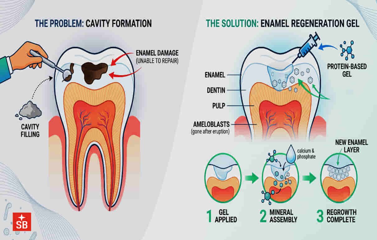 Could damaged tooth enamel naturally return instead of needing cavity fillings