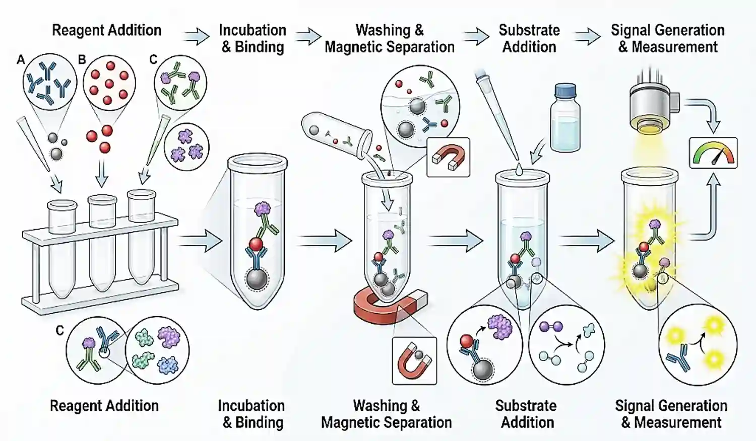 Chemiluminescence Immunoassay (CLIA): Principle, Procedure and Applications