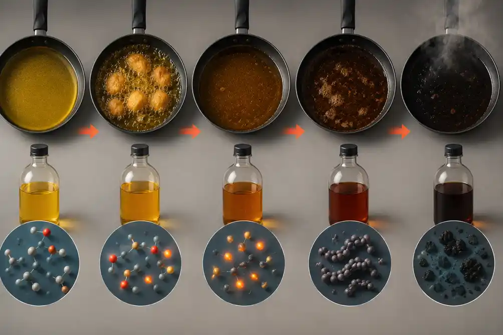 Reheated Oil: What Happens Chemically Every Time You Fry