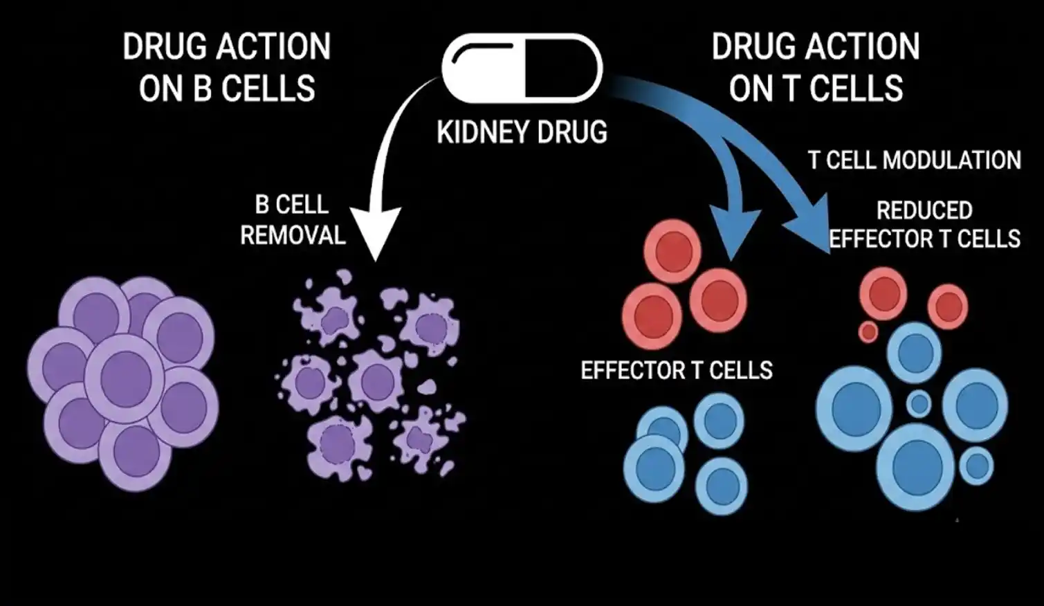 A kidney drug does more than remove B cells: It changes T cells too