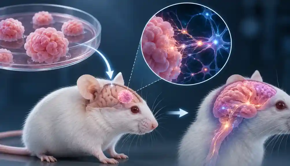 Human brain organoids in mice: A new model for studying human brain development and disease