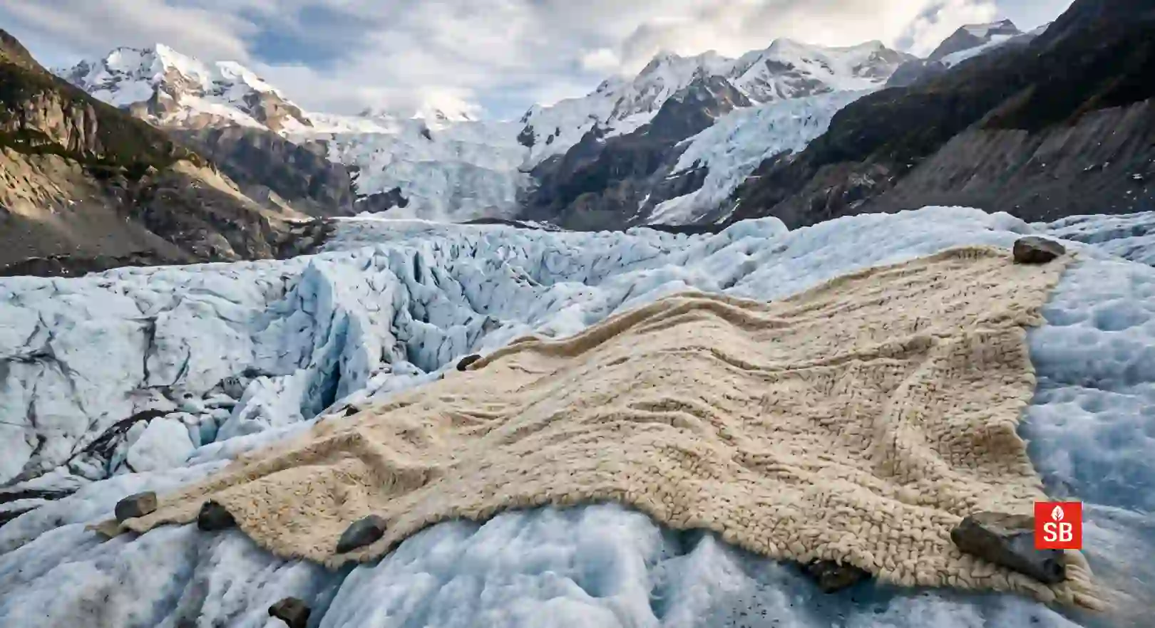 Scientists put sheep’s wool on a glacier to stop it from melting