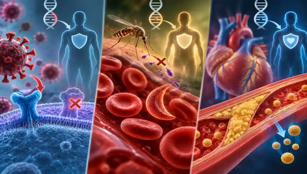 Why some mutations protect us instead of making us sick