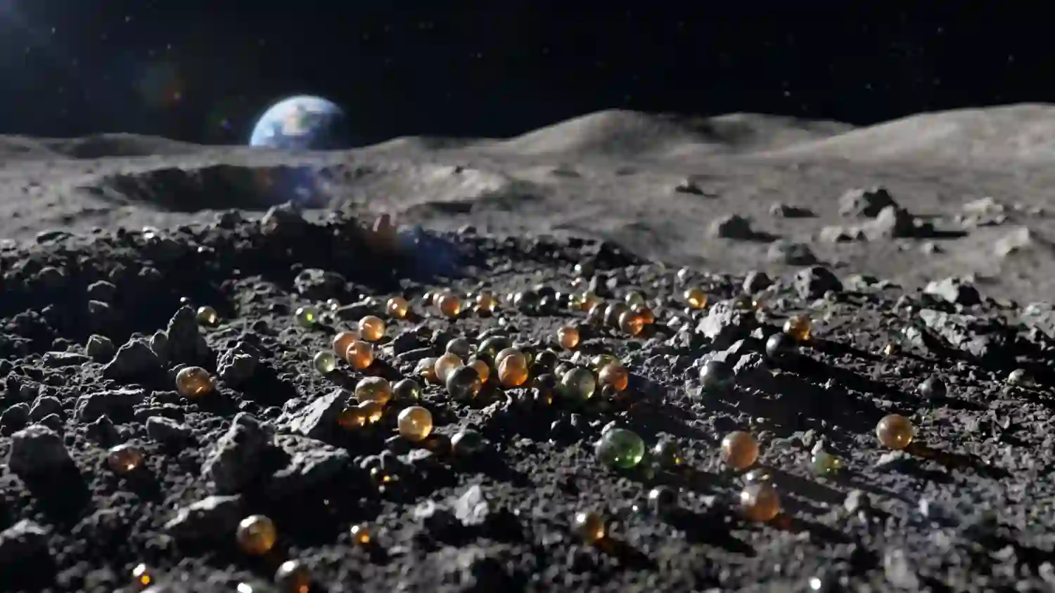 A lunar mystery locked inside tiny grains of glass
