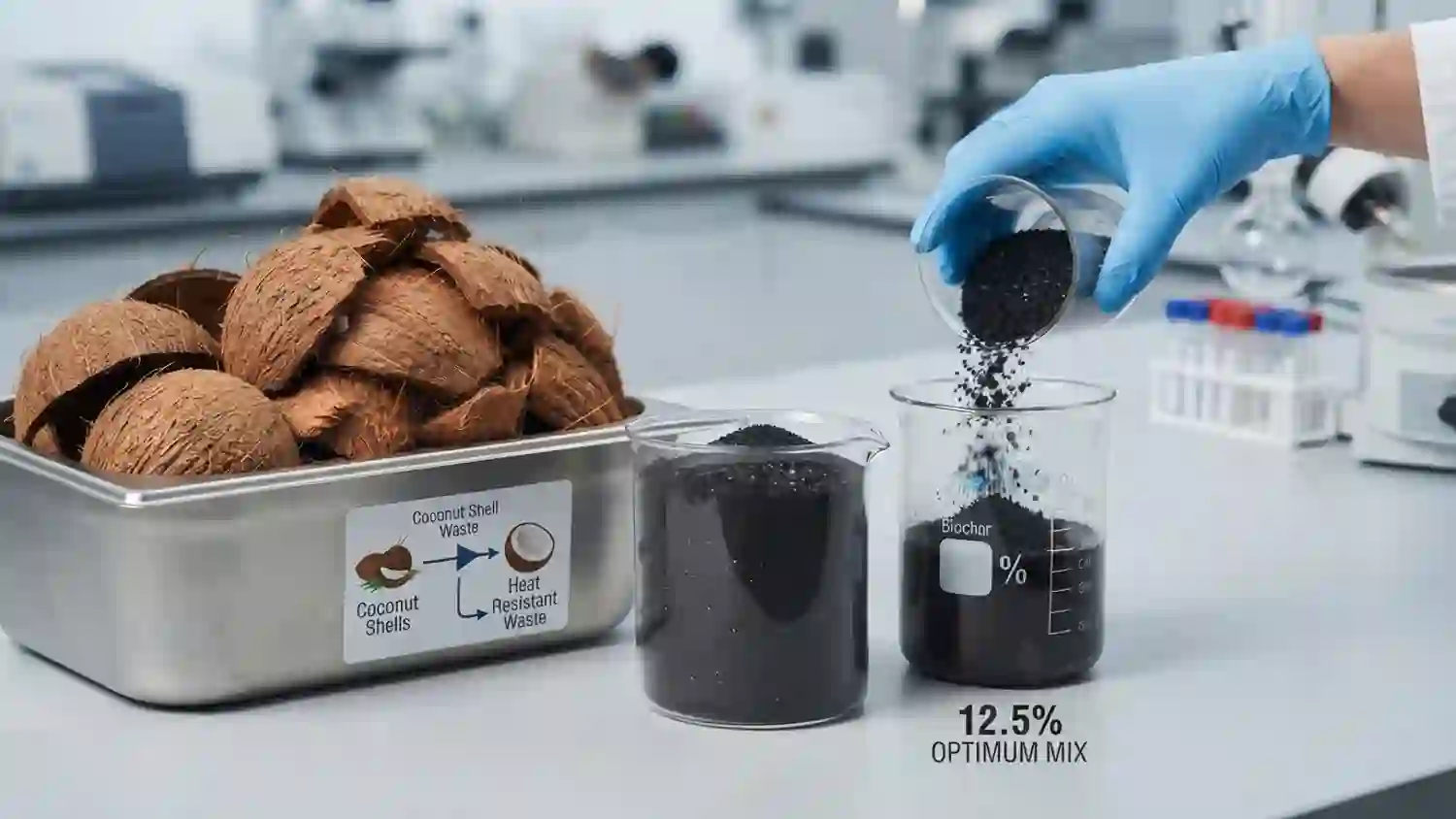 Coconut shell waste may help roads survive the heat