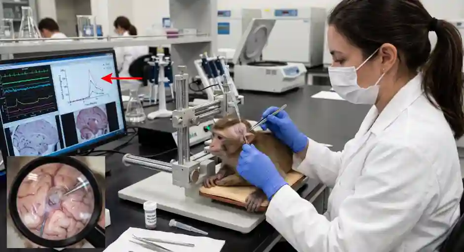 Scientists transplanted human pituitary tissue into a monkey and it started making hormones